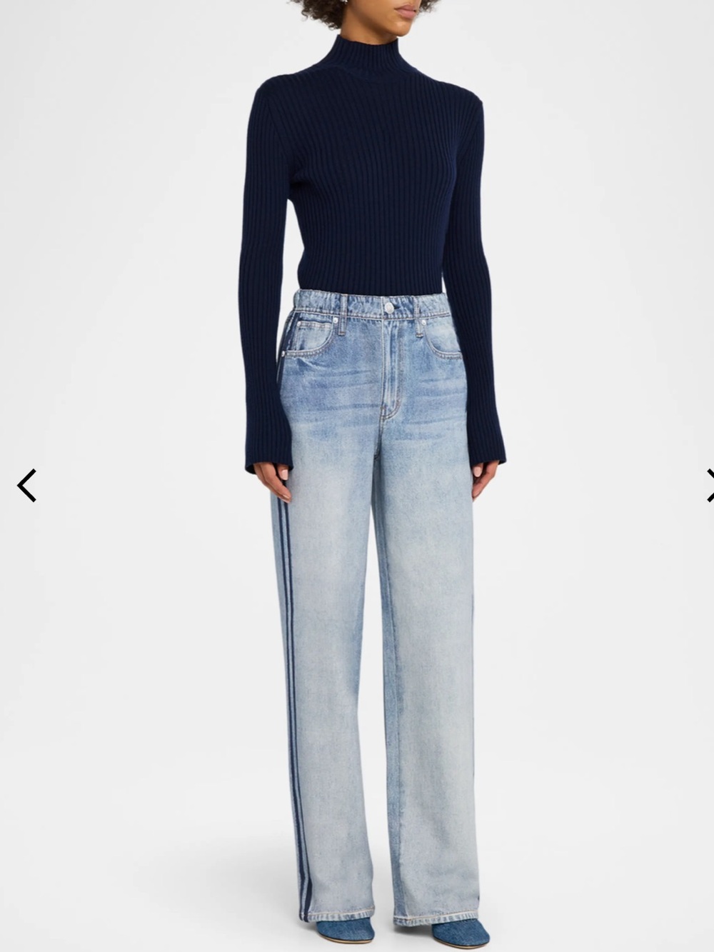 NWT Rag & Bone rb Miramar Terry Wide-Leg Track Jeans; Size XS